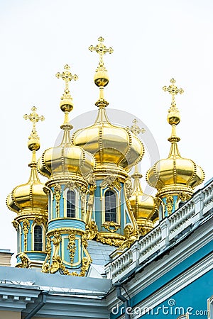 Domes Catherine Palace, St. Petersburg Stock Photo