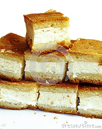 Domestic cheese cake Stock Photo