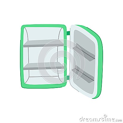 domestic fridge cartoon vector illustration Vector Illustration