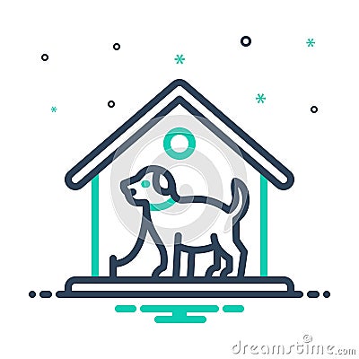Mix icon for Domestic, pet and home Stock Photo