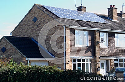 Domestic Solar panels Stock Photo