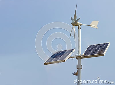 Domestic solar power unit Stock Photo