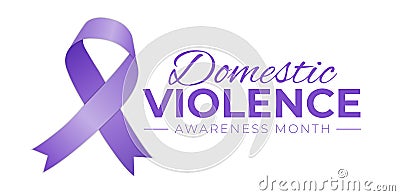 Domestic Violence Awareness Month Logo Icon Isolated Stock Photo