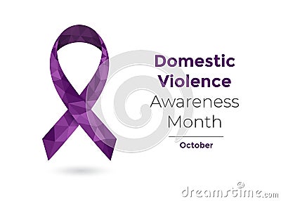 Domestic Violence Awareness Month for web and print Vector Illustration