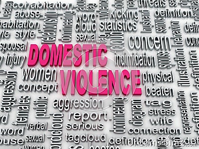 Domestic violence Cartoon Illustration