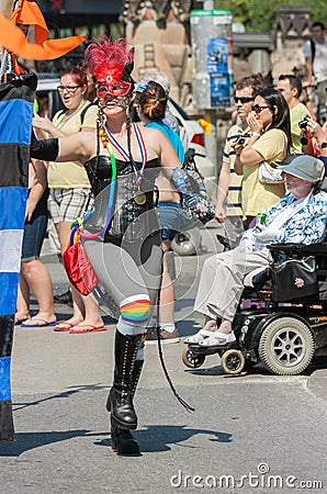 Dominatrix in Capital Pride Parade Editorial Stock Photo