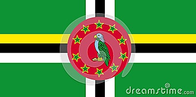 Dominica flag vector.Illustration of Dominica flag Vector Illustration