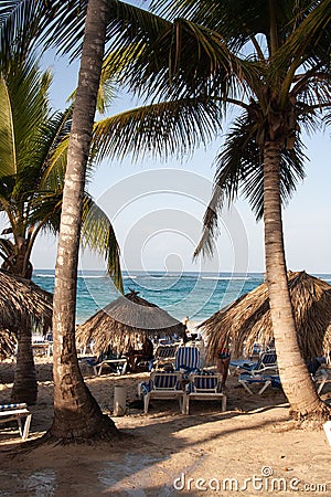 Dominican Republic Caribbean Coastline tropical beach Stock Photo