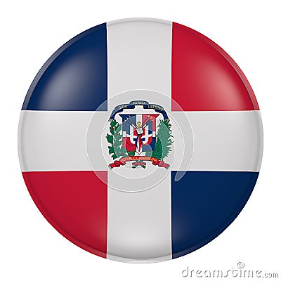 Dominican Republic button Stock Photo