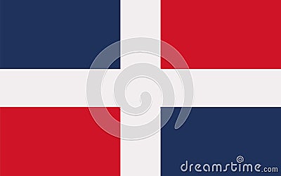 Dominican Republic flag Vector Illustration