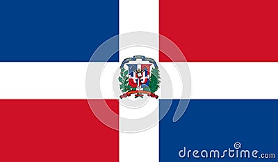 Dominican Republic Flag Vector Illustration