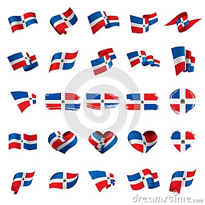 Dominicana flag, vector illustration Vector Illustration