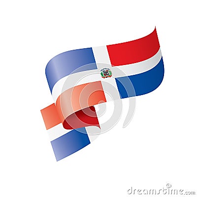 Dominicana flag, vector illustration on a white background Vector Illustration