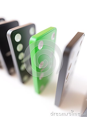 Domino concept isolated Stock Photo