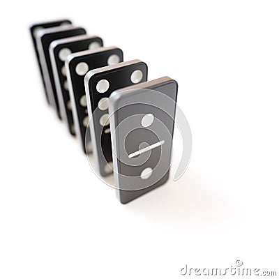 Domino concept isolated Stock Photo