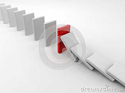 Domino effect Stock Photo