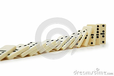 Domino effect Stock Photo