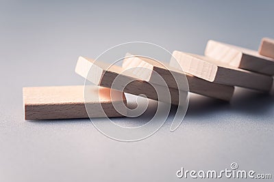 Domino Falling Down Stock Photo