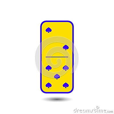 Domino spade. two and five on background Stock Photo