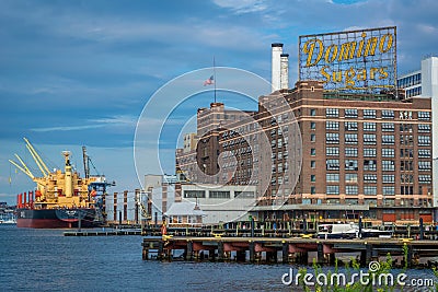 The Domino Sugars Factory, in Baltimore, Maryland Editorial Stock Photo