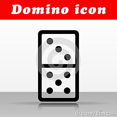 Domino vector icon design concept Vector Illustration