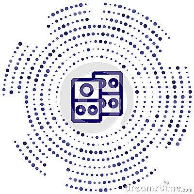 domino vector icon. domino editable stroke. domino linear symbol for use on web and mobile apps, logo, print media. Thin line Vector Illustration