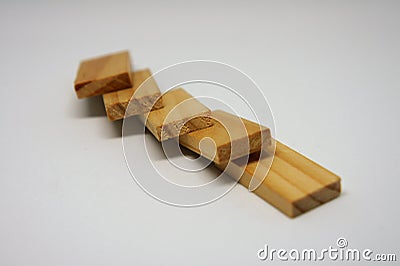 Domino wood piece Stock Photo