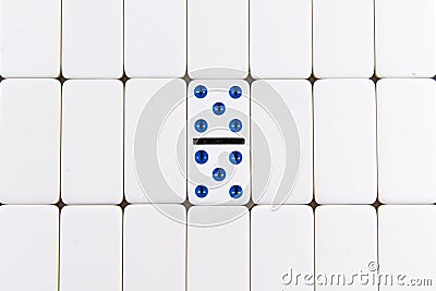 Dominoes - double 5 five Stock Photo