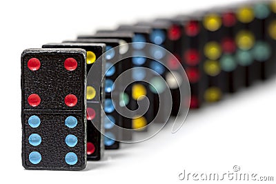 Dominoes Stock Photo