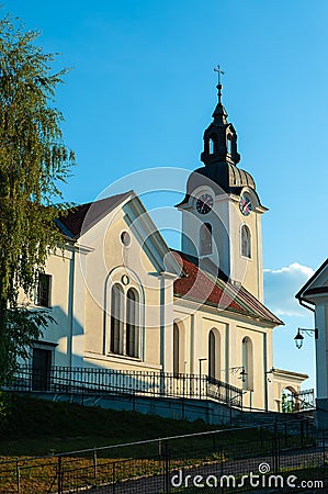 Church of Domzale, Slovenia Stock Photo