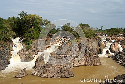 Don Khon waterfall Stock Photo