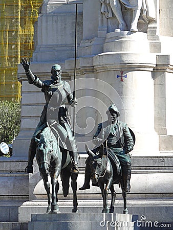 Don Quijote and Sancho Pansa Stock Photo