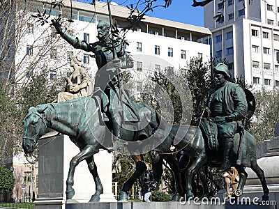 Don Quijote and Sancho Pansa Stock Photo