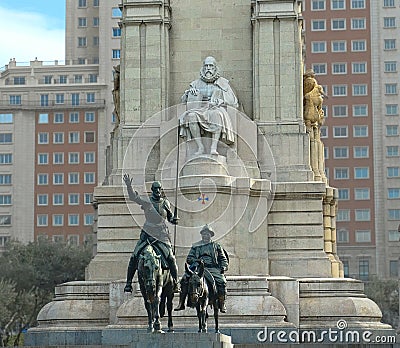 Don quijote and sancho panza Stock Photo