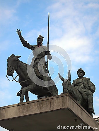 Don Quijote and Sancho Panza Stock Photo