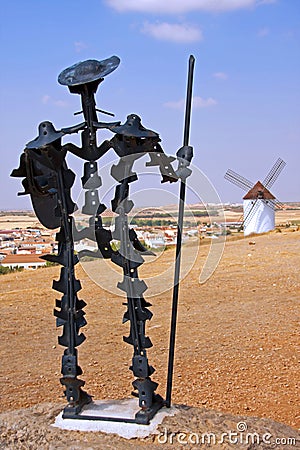 Don Quijote Statue Stock Photo