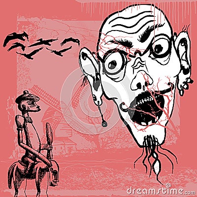 Don quixote Vector Illustration