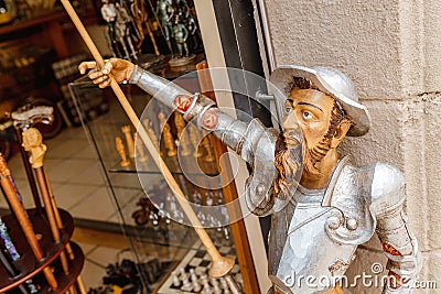 don Quixote statue in souvenir shop Editorial Stock Photo