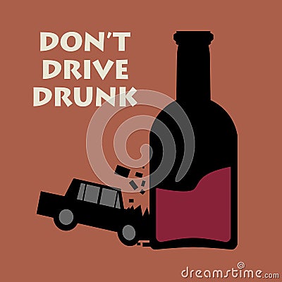 Don't drive drunk Vector Illustration