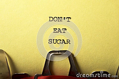 Don`t eat sugar Stock Photo