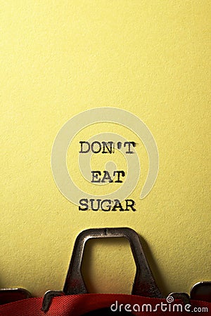 Don`t eat sugar Stock Photo