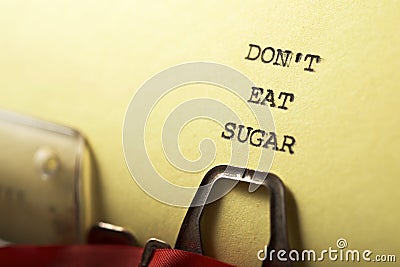 Don`t eat sugar Stock Photo