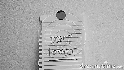 Don`t forget message Stock Photo