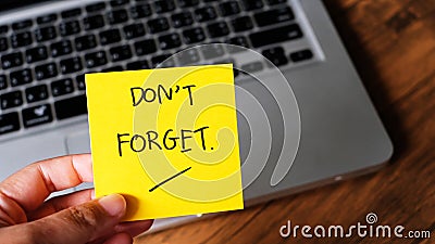 Don`t forget. Stock Photo