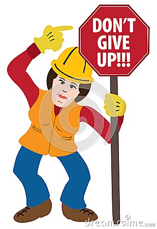 Traffic Director with Good Advice Vector Illustration