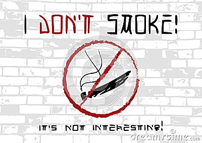 Don`t smoke graffiti Vector Illustration