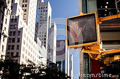 Don't walk New York traffic sign Stock Photo