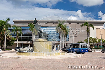 Don Taft University Center & Rick Case Arena at Nova Southeastern University - Fort Lauderdale, Florida, USA Editorial Stock Photo