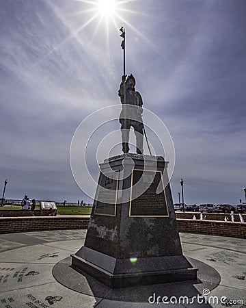 Don Tristan de Luna statue in Pensacola Editorial Stock Photo