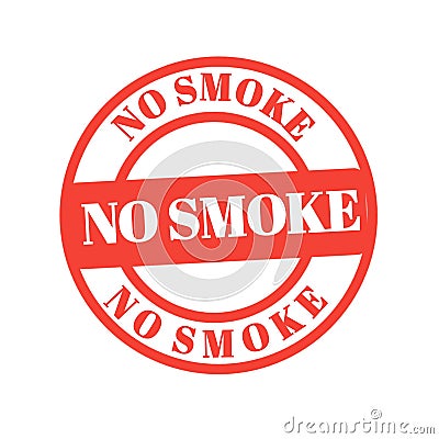 NO SMOKE grunge rubber stamp. Vector illustration on white background. Business concept no smoking stamp pictogram Cartoon Illustration